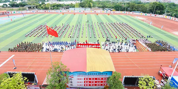 廣州學子在花都展國防教育風采