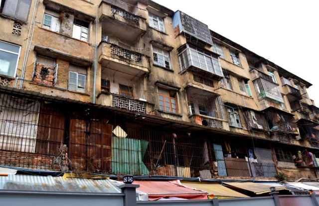 集群街2號樓改造前的外貌。 圖片